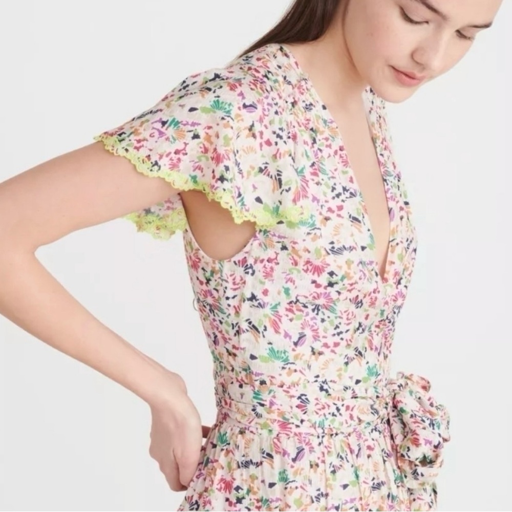 Tanya Taylor floral wrap dress